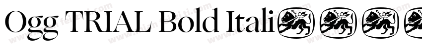 Ogg TRIAL Bold Itali字体转换